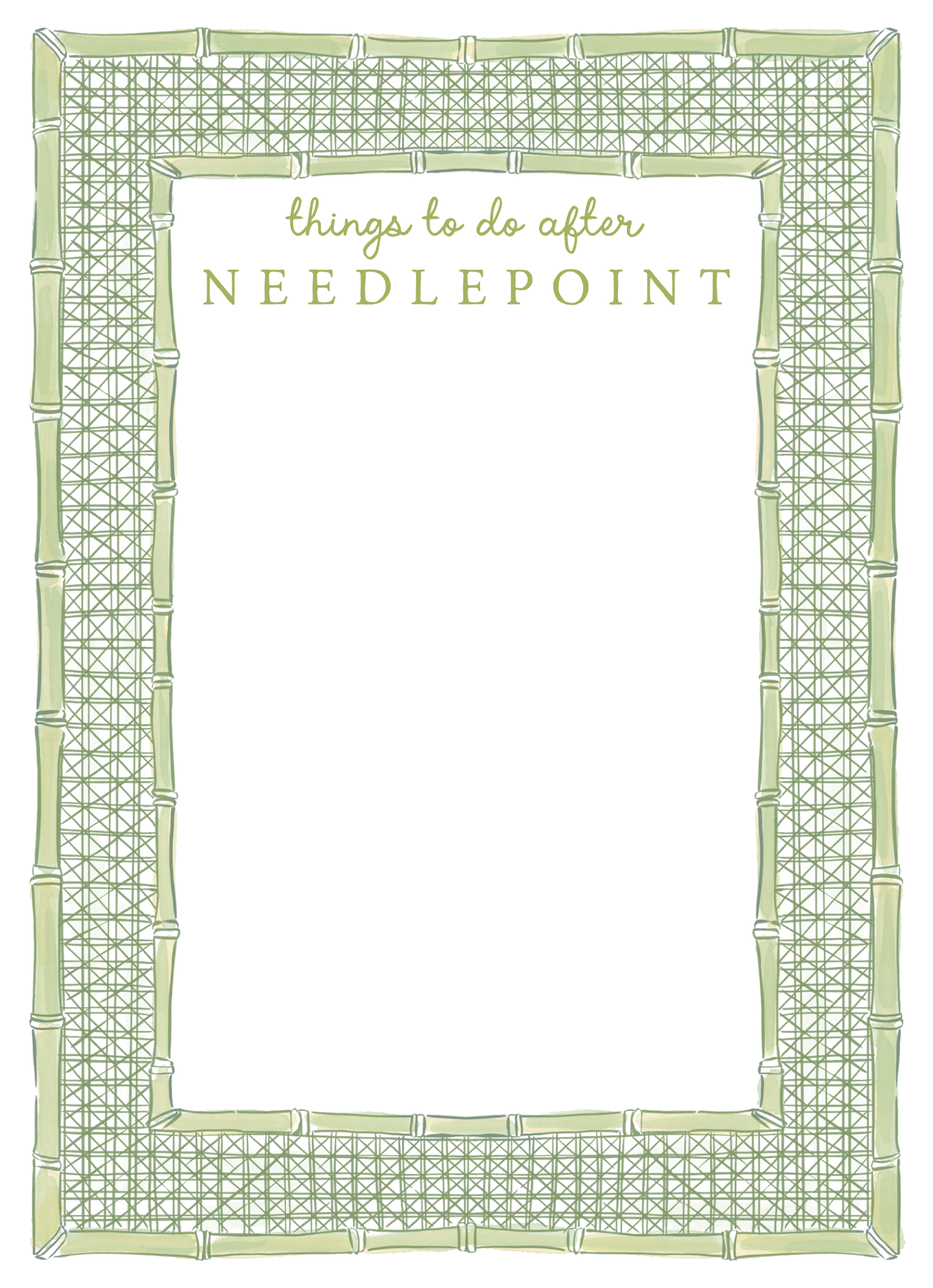 NEEDLEPOINT 5X7 NOTEPAD