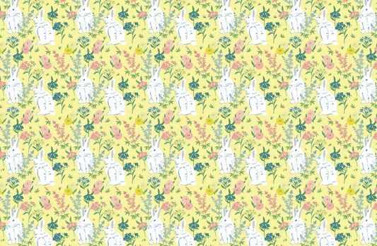 bunny floral tear away paper placemat