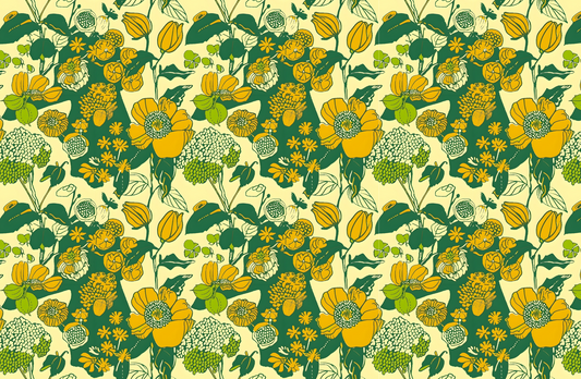 RETRO floral tear away paper placemat