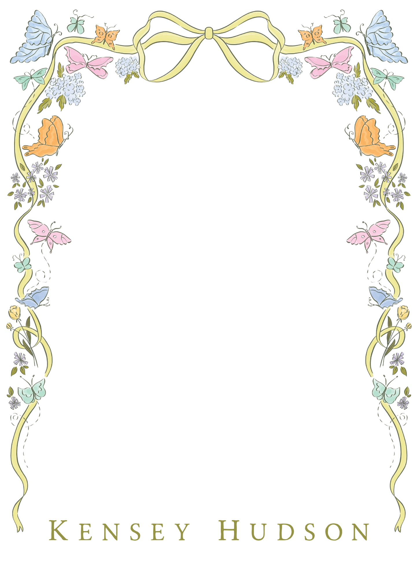 butterfly garden notepad