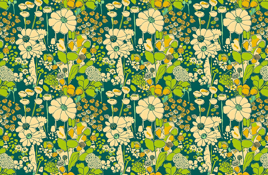 RETRO floral tear away paper placemat