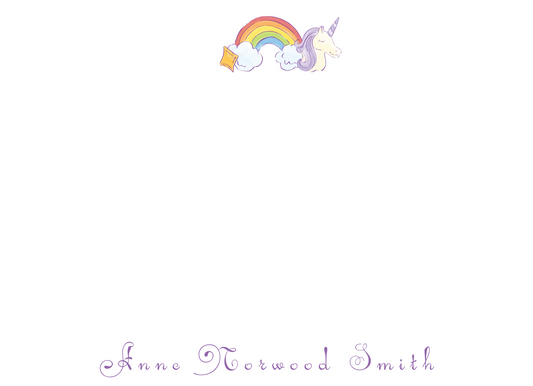 it's all rainbow & unicorns stationery