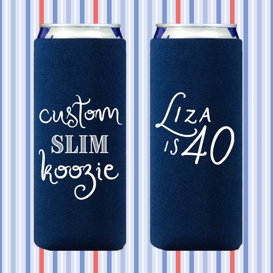COLLAPSIBLE NEOPRENE SLIM KOOZIE (1 COLOR + 1 DESIGN)