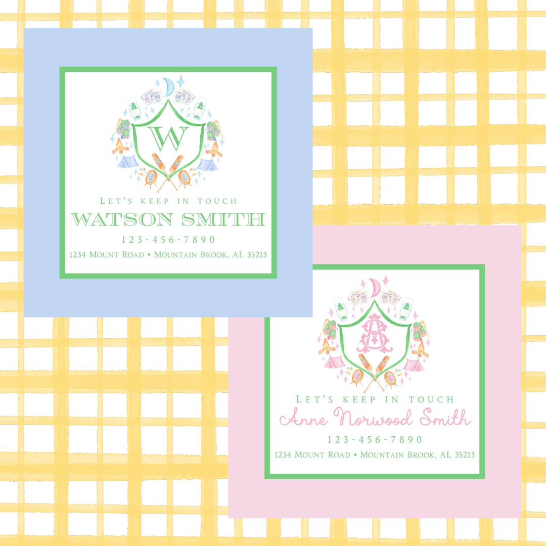 LET'S KEEP IN TOUCH CAMP CALLING CARDS