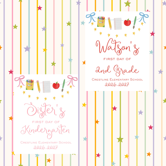 BACK TO SCHOOL GARLAND SIGN