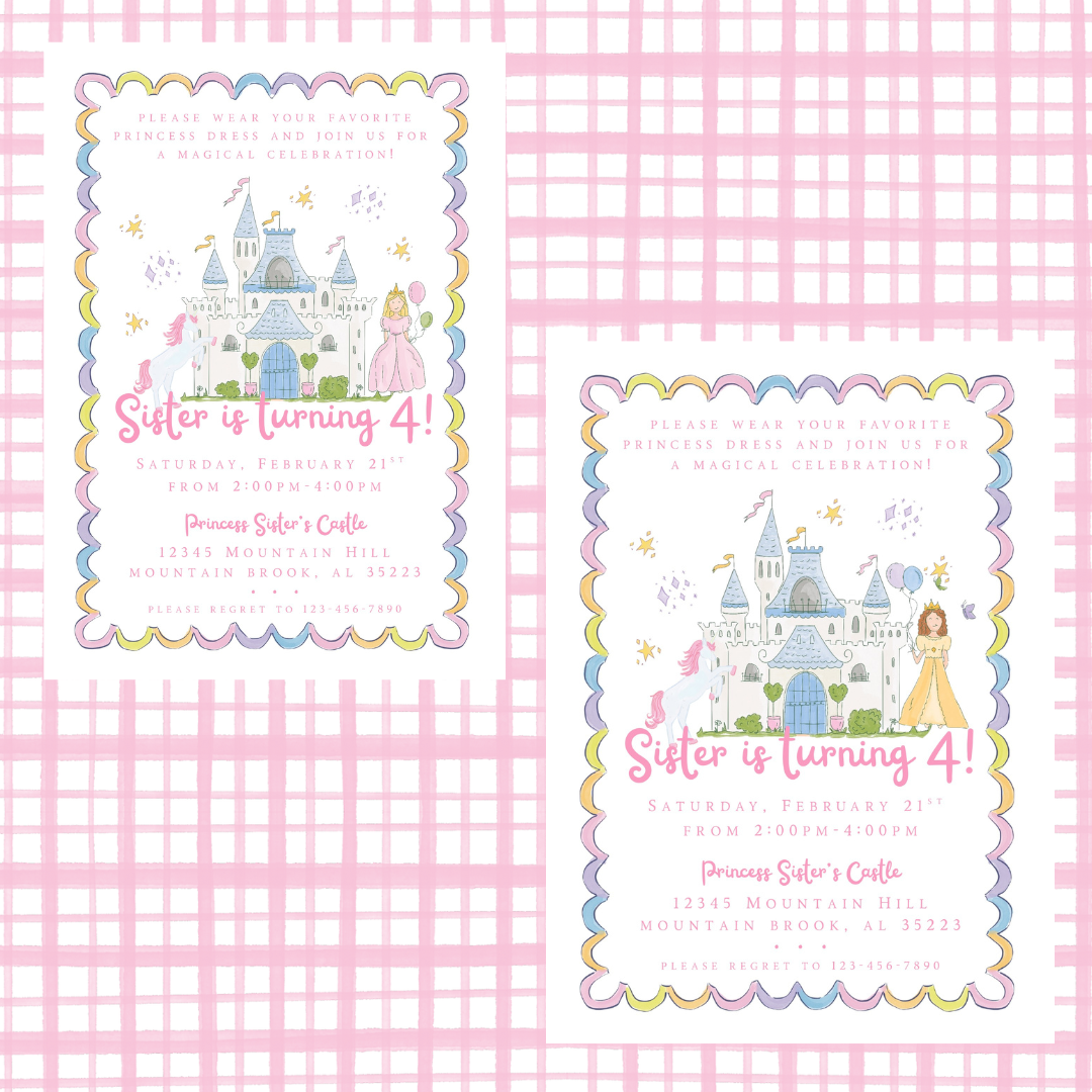 princess party invitation