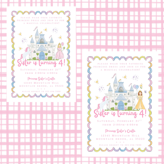 princess party invitation