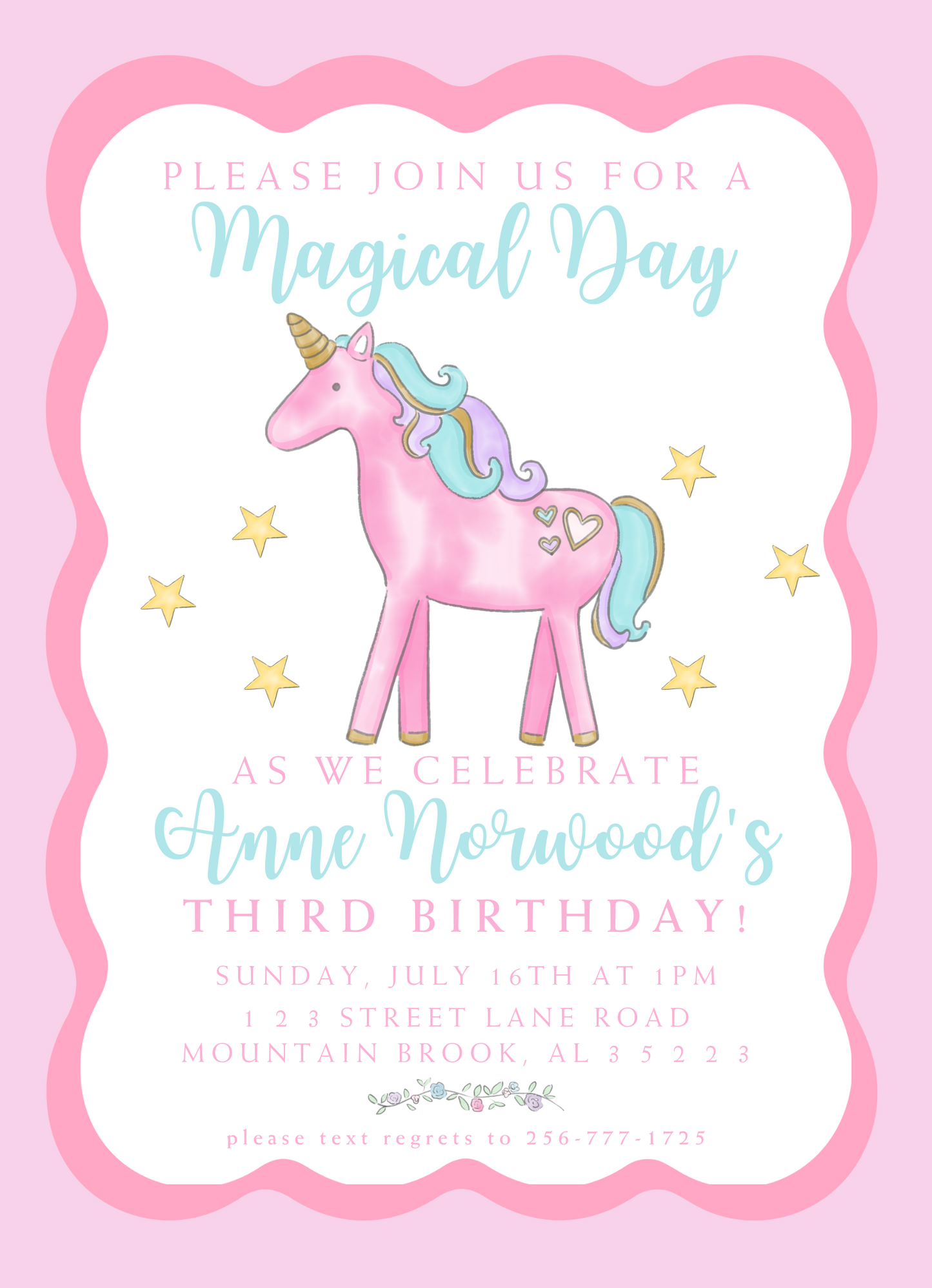 MAGICAL UNICORN INVITATION