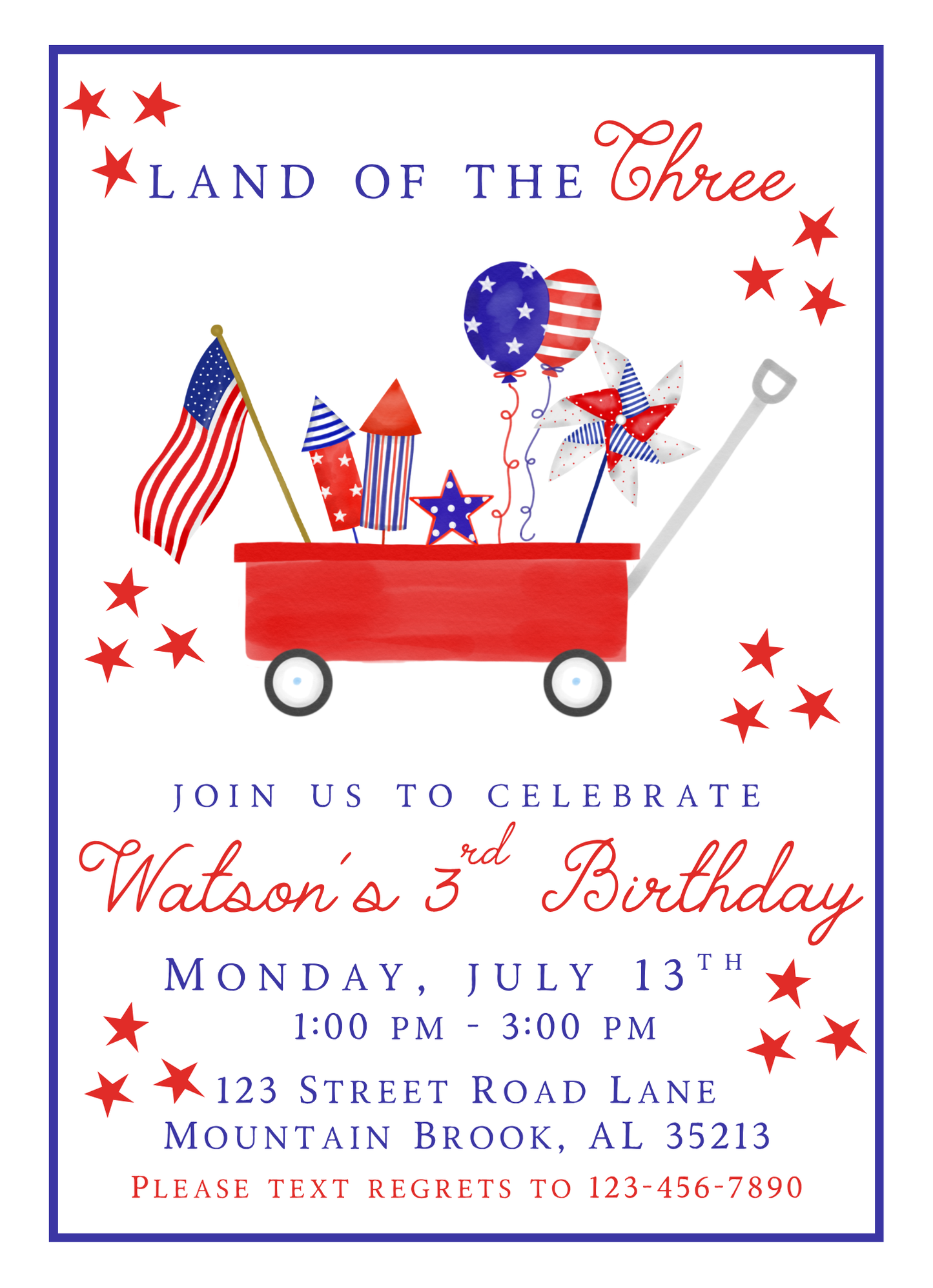 LAND OF THE THREE INVITATION