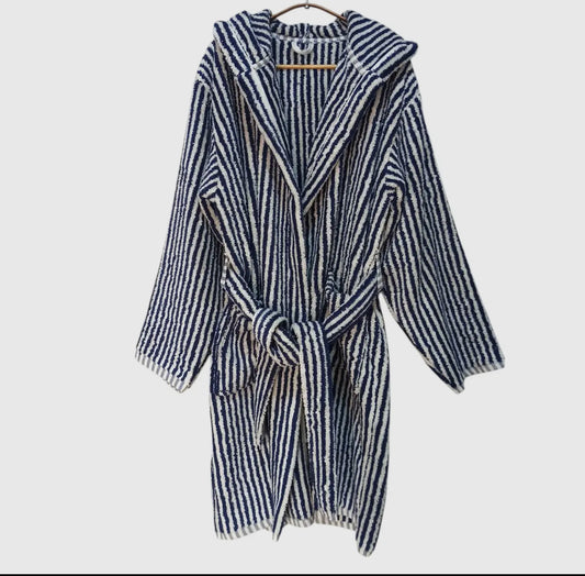 Pompom Stripe Bathrobe