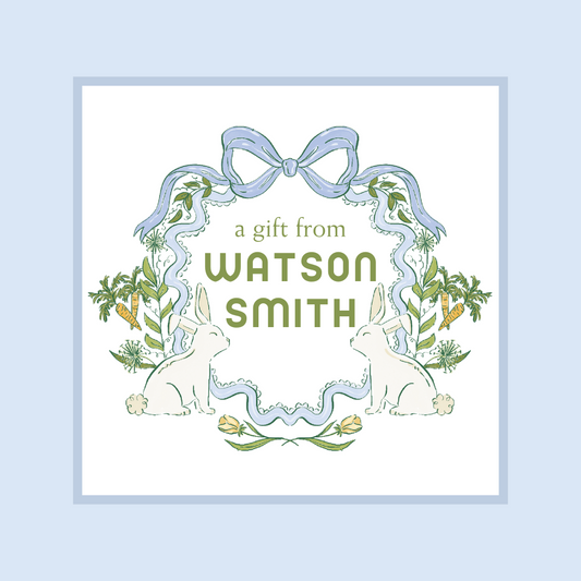 sweet blue bunny enclosure cards