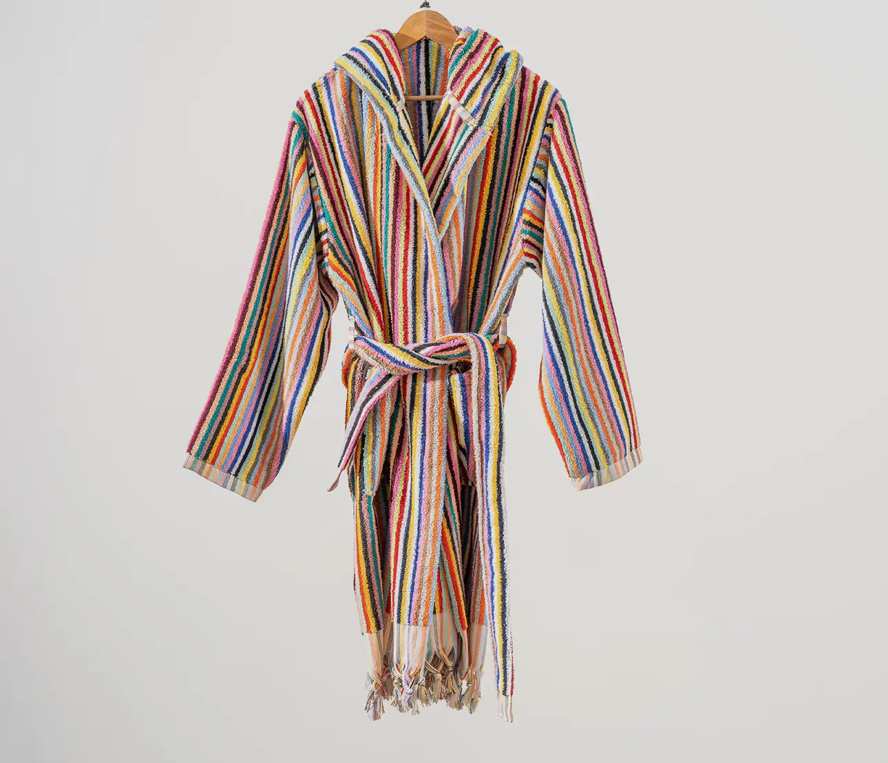 Pompom Stripe Bathrobe