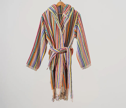 Pompom Stripe Bathrobe