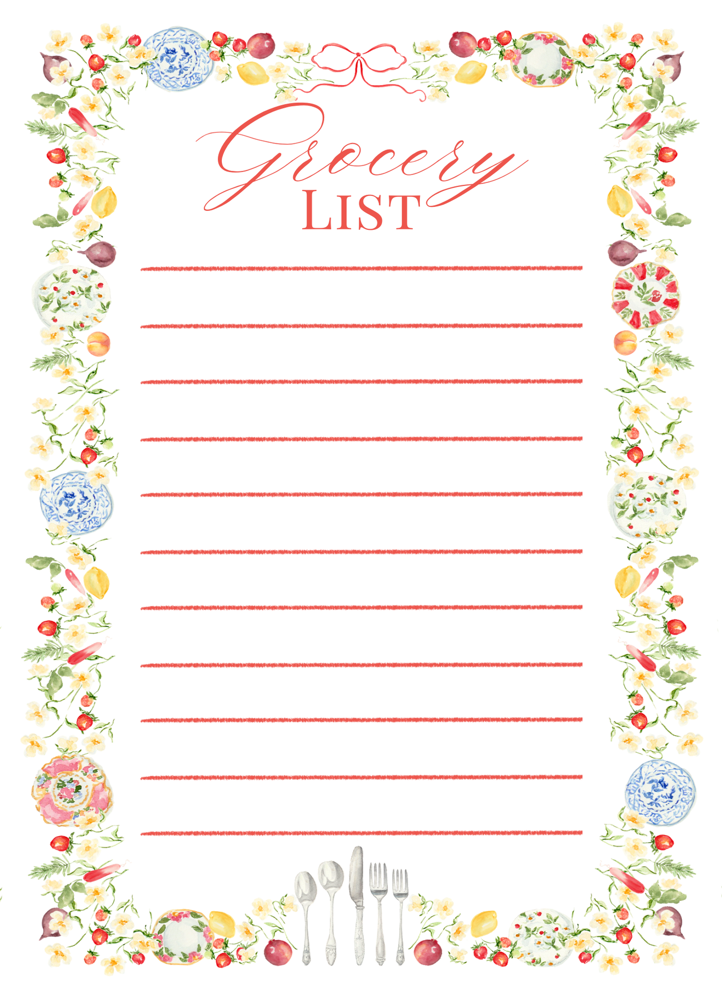 GROCERY LIST NOTEPAD