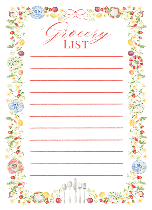 GROCERY LIST NOTEPAD