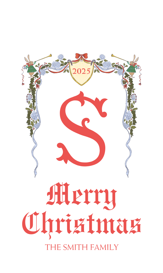 CHRISTMAS CREST GIFT TAG