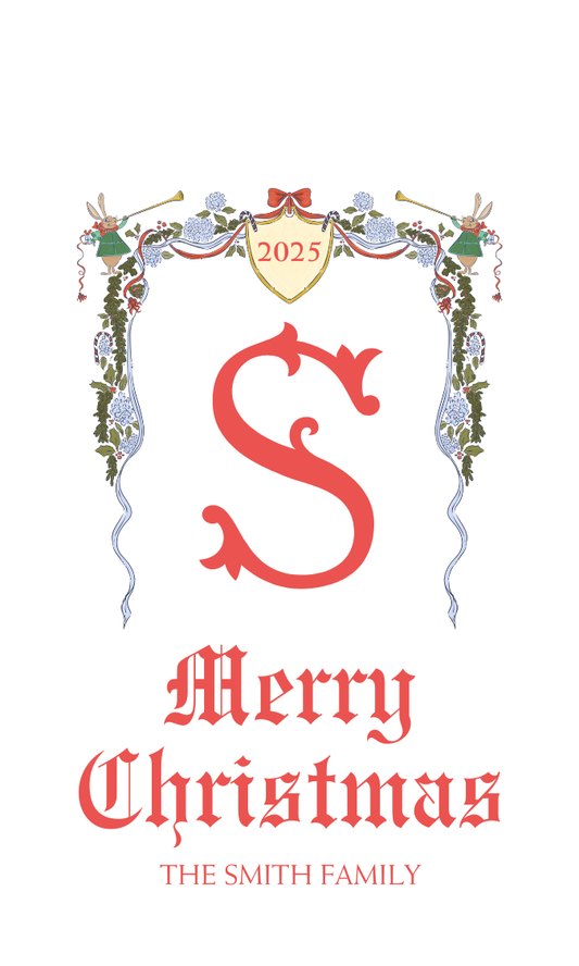 CHRISTMAS CREST GIFT TAG