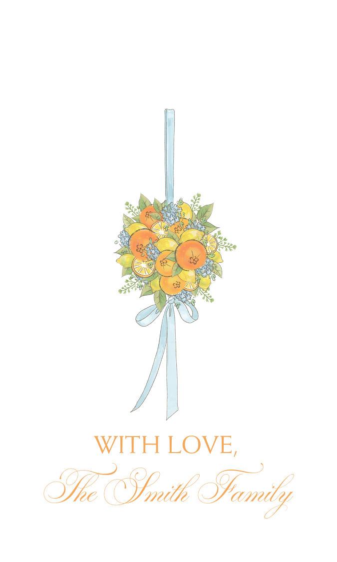 LEMON & ORANGE CHRISTMAS GIFT TAG