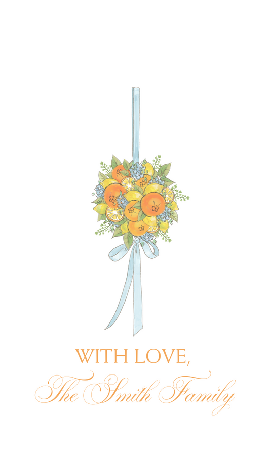 LEMON & ORANGE CHRISTMAS GIFT TAG