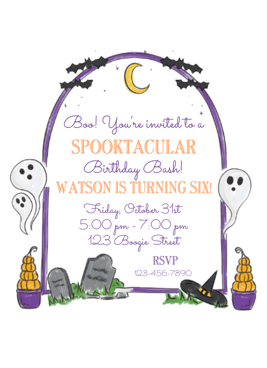 Traditional Halloween party invitation