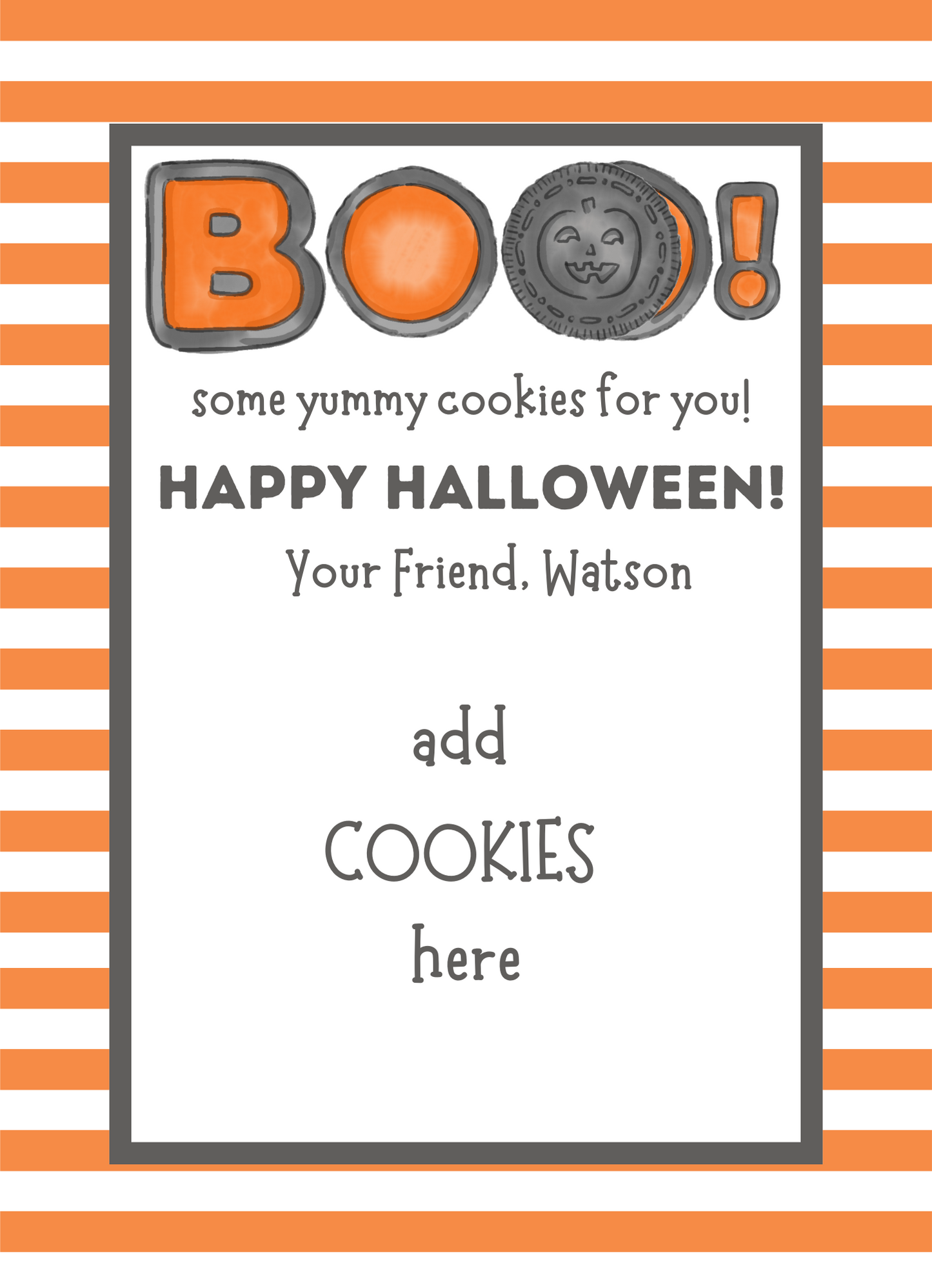 BOO! SOME YUMMY COOKIES FOR YOU!