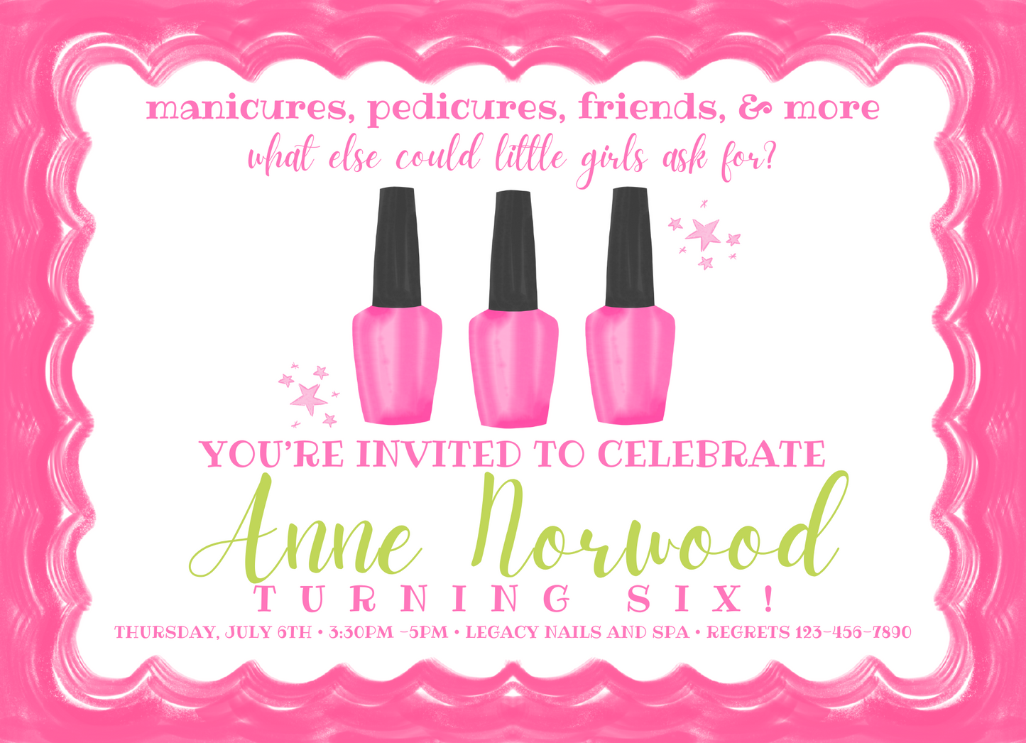 MANI-PEDI PARTY INVITATION