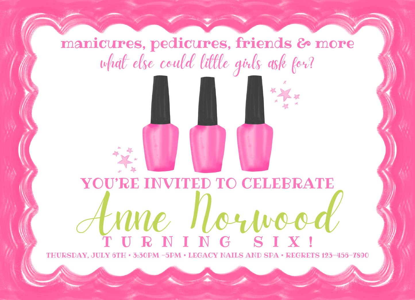 MANI-PEDI PARTY INVITATION