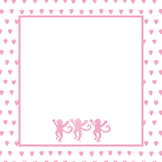 PINK PREPPY MONKEY NOTEPAD