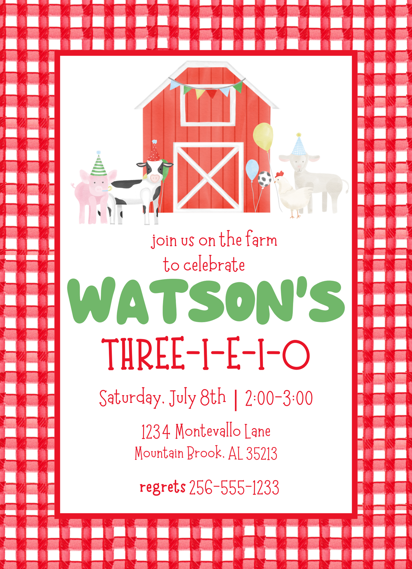 farm birthday party invitation