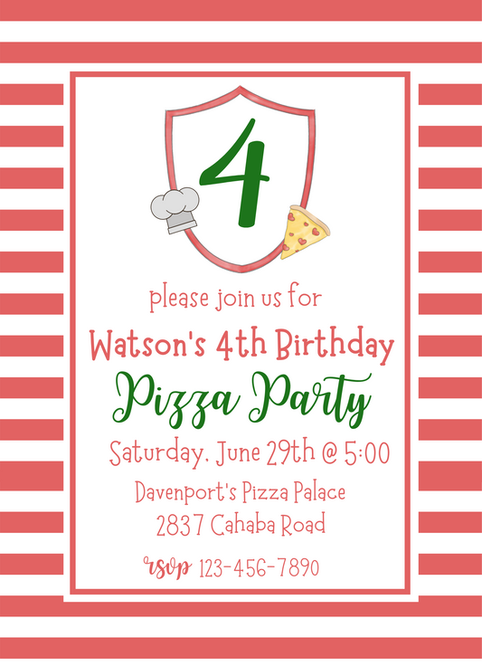 pizza party invitation